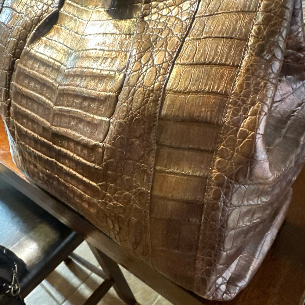 Nancy Gonzalez Luxurious Brown Crocodile Tote